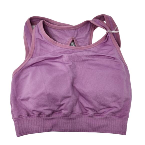 Gymshark Berry Pink Sports Bra Top Layered Look Workout Sporty Active Size Small - Picture 1 of 8